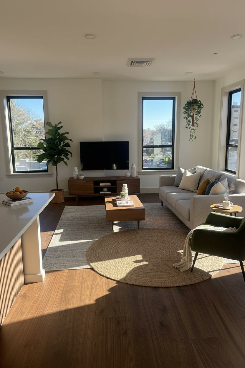 Fertig eingerichtete Räume nach einem Umzug in München